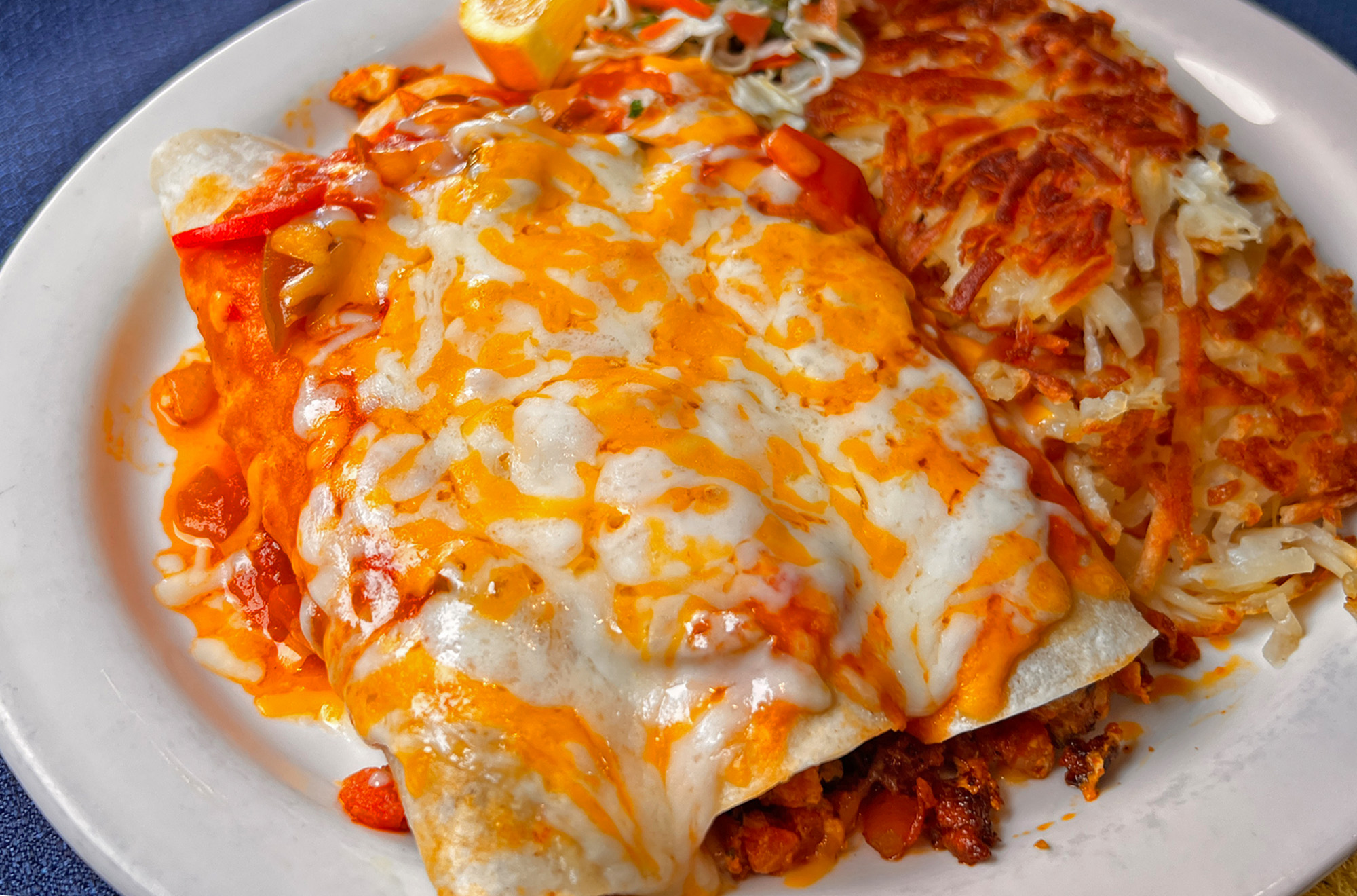 Cheesy Enchiladas at Capitola Diner