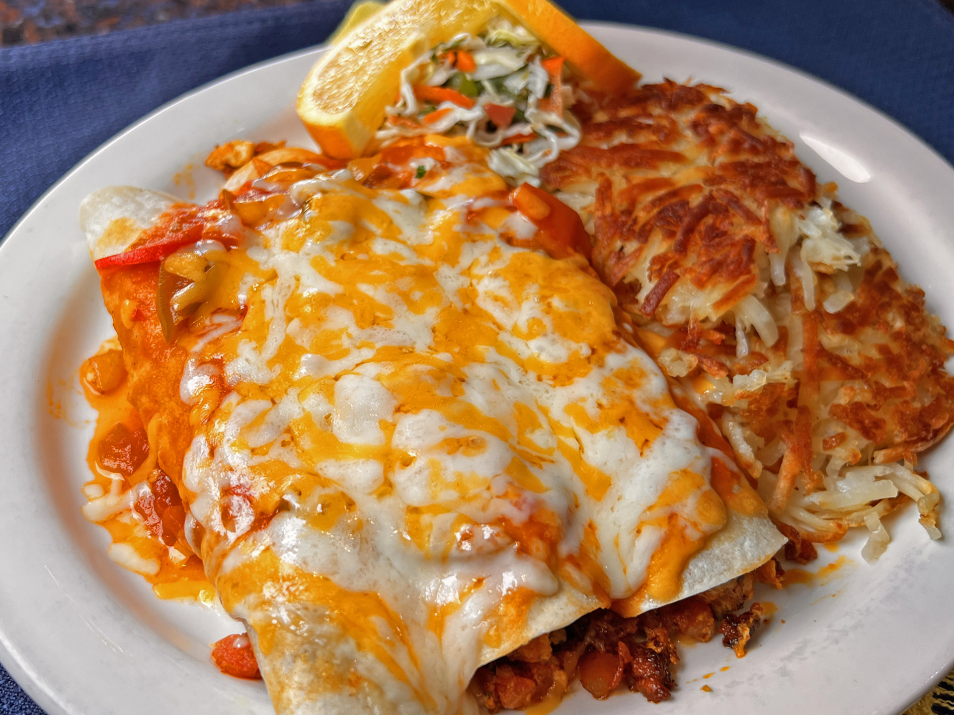Enchiladas With Hash Brown Potatoes