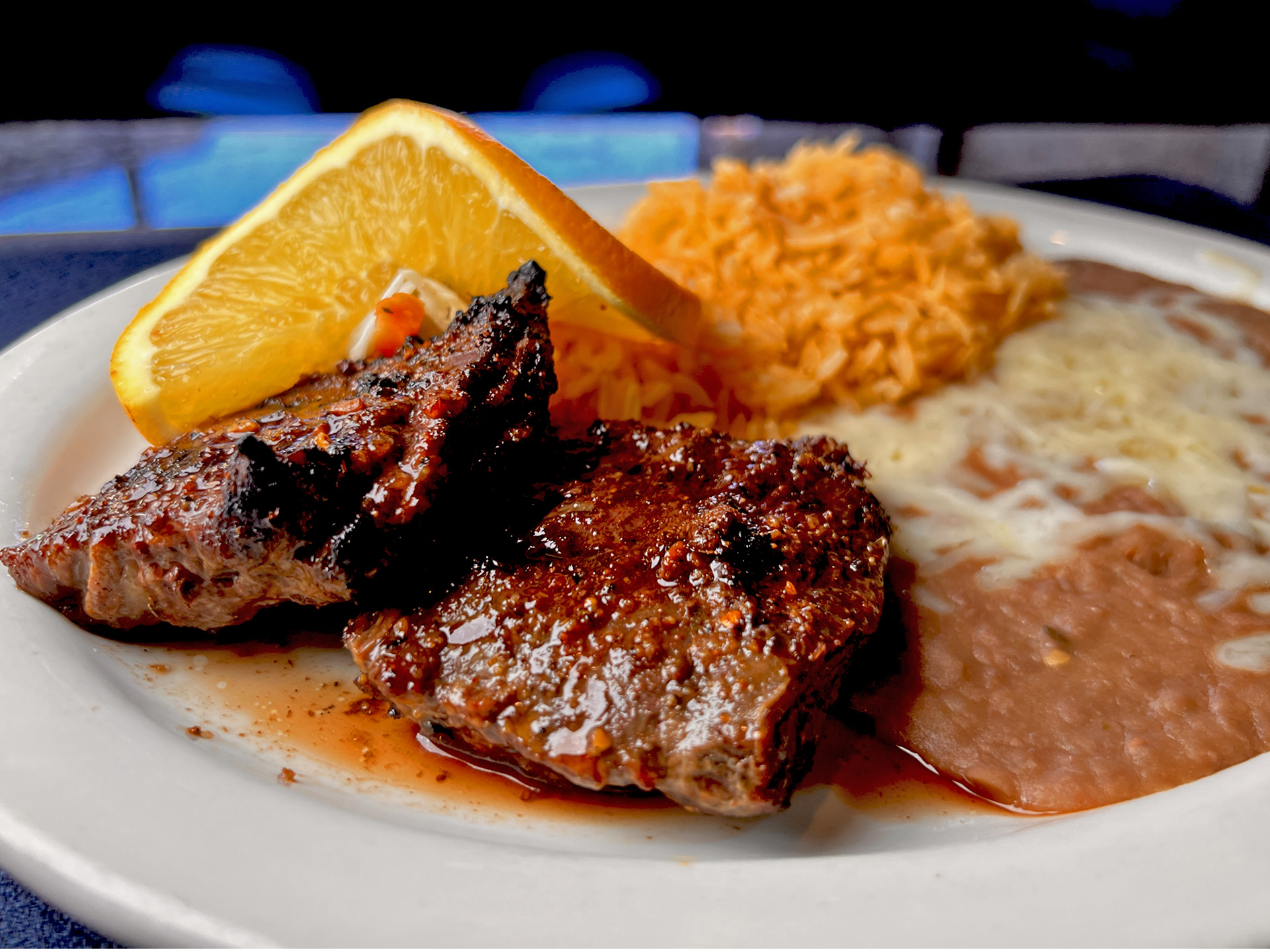 Flankstake Rice Beans