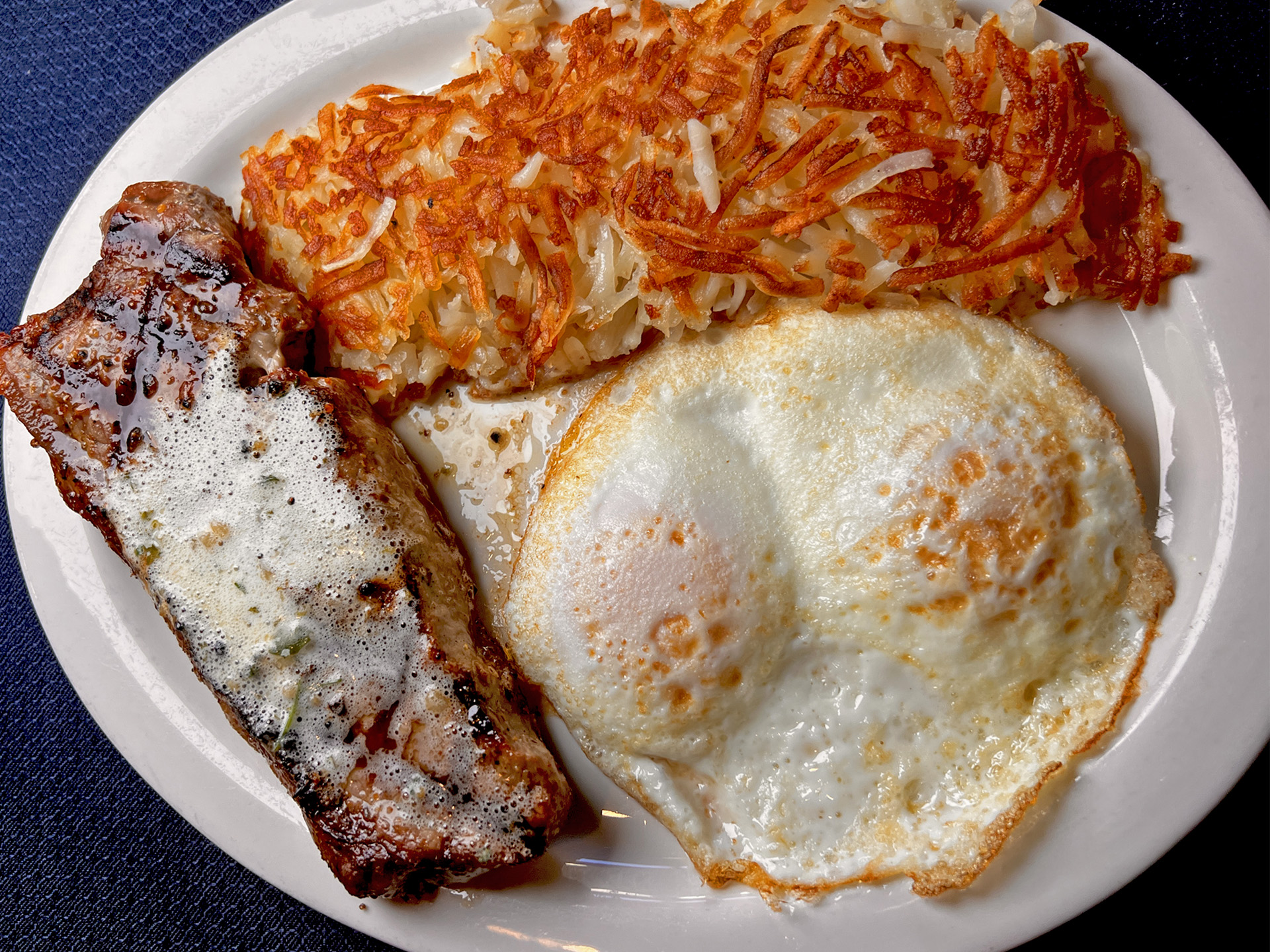 Rib Eye Eggs Hash Brown