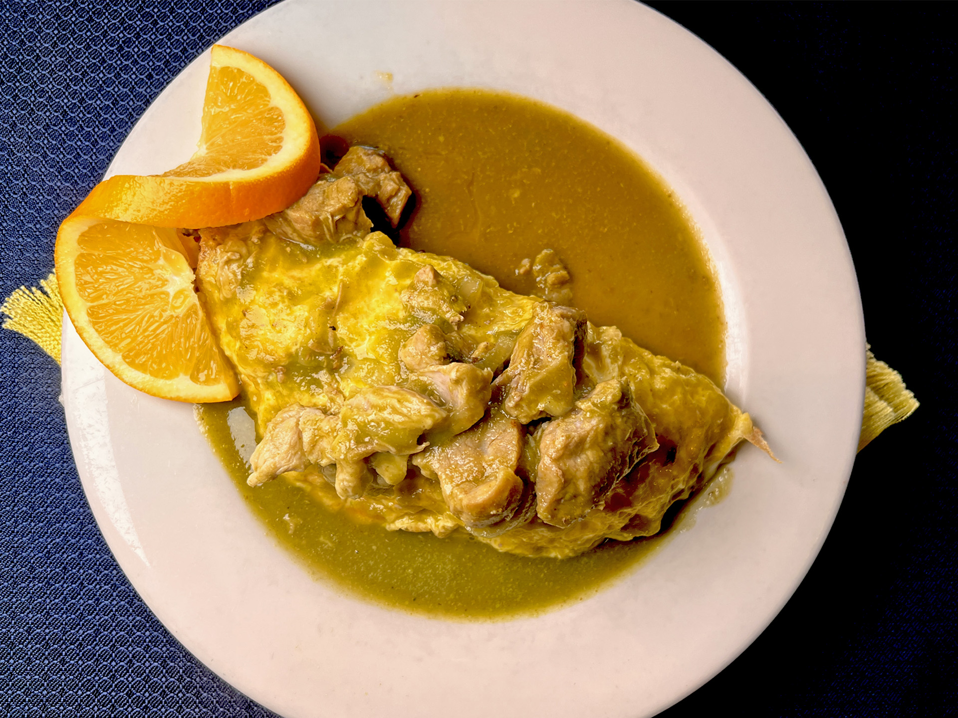 Special Green Chili Omelette closeup